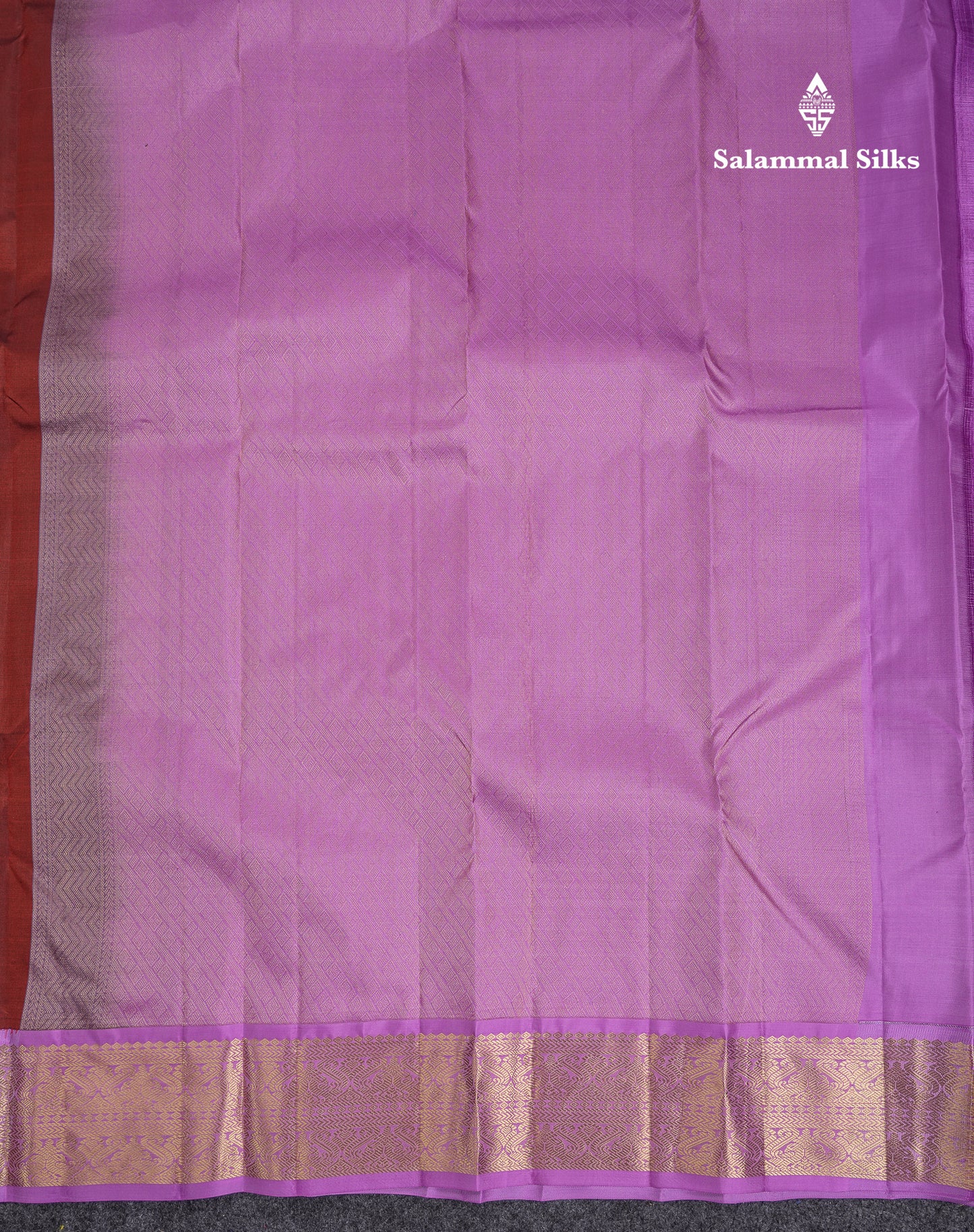 Beautiful Saffire Green Pure Kanjivaram Silk Saree With Contrast Lavender Traditional Border