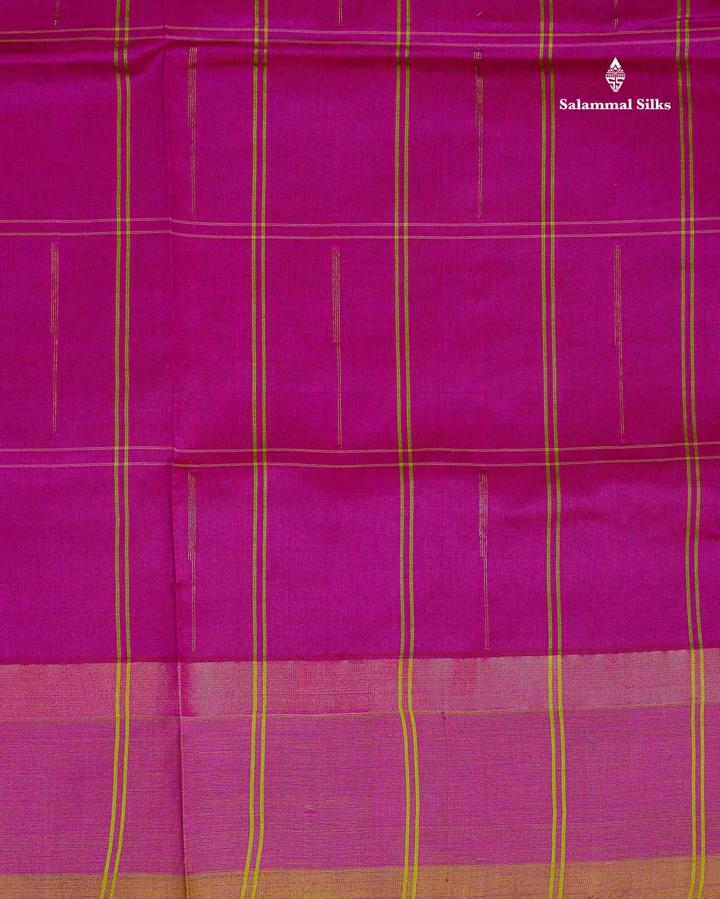 Border Of Magenta Semi Silk Cotton Saree 