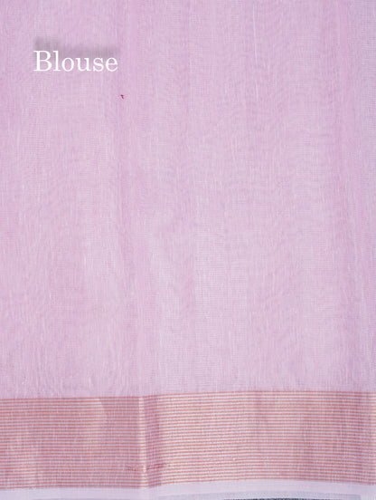 Baby Pink Fancy Saree With Blouse