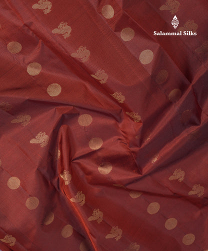 Beautiful Saffire Green Pure Kanjivaram Silk Saree With Contrast Lavender Traditional Border
