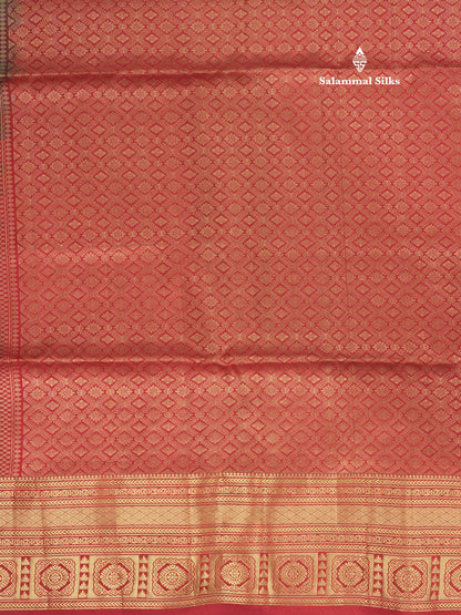 Beautiful Green Pure Kanjivaram Soft Silk Saree With Contrast Maroon Traditional Border