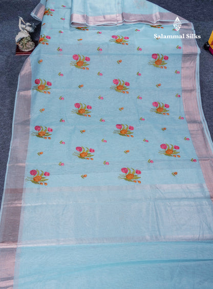 Baby Pink Fancy Saree With Blouse