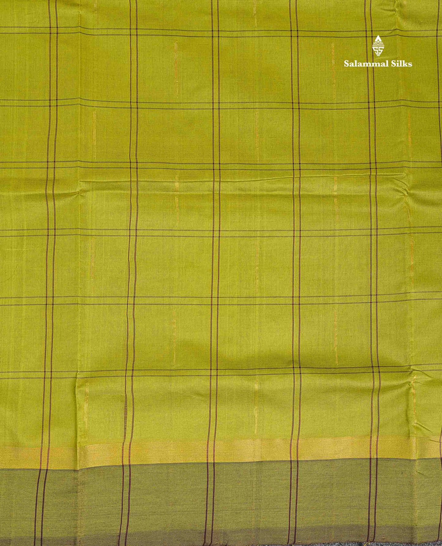 Border Of Olive Green Semi Silk Cotton Saree 