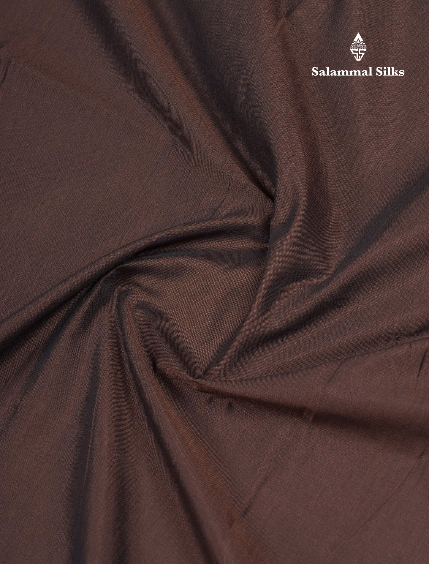 Dark Brown South Cotton Printed Saree With Contrast Cream Sandal Blouse