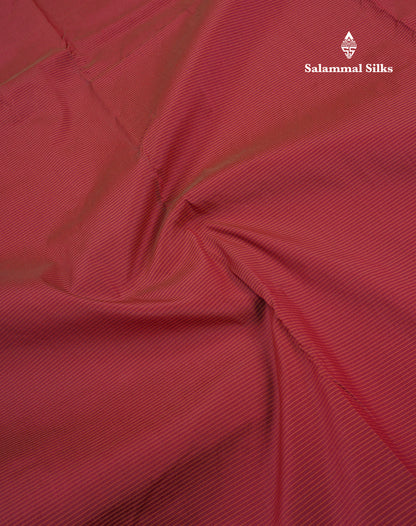 9 Yards Semi Silk Saree Maroon with Brown Border