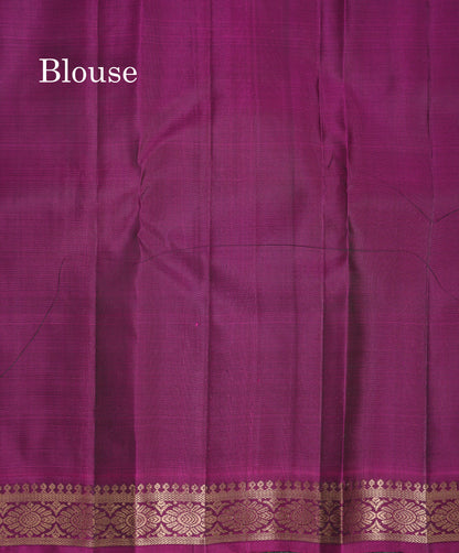 Beautiful Ramar Blue Pure Silk Mix Saree With Contrast Magenta Traditional Small Border
