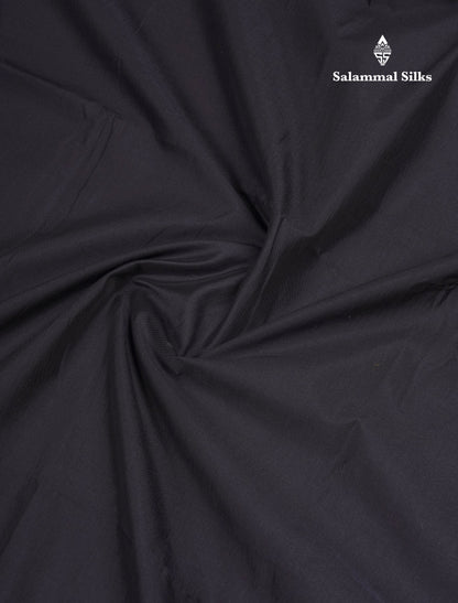 Black South Cotton Printed Saree With Contrast Grey White Blouse