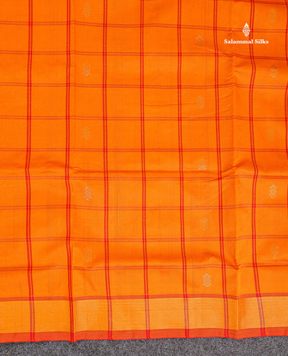 Tissue Border Of Mustard Yellow Semi Silk Cotton saree 