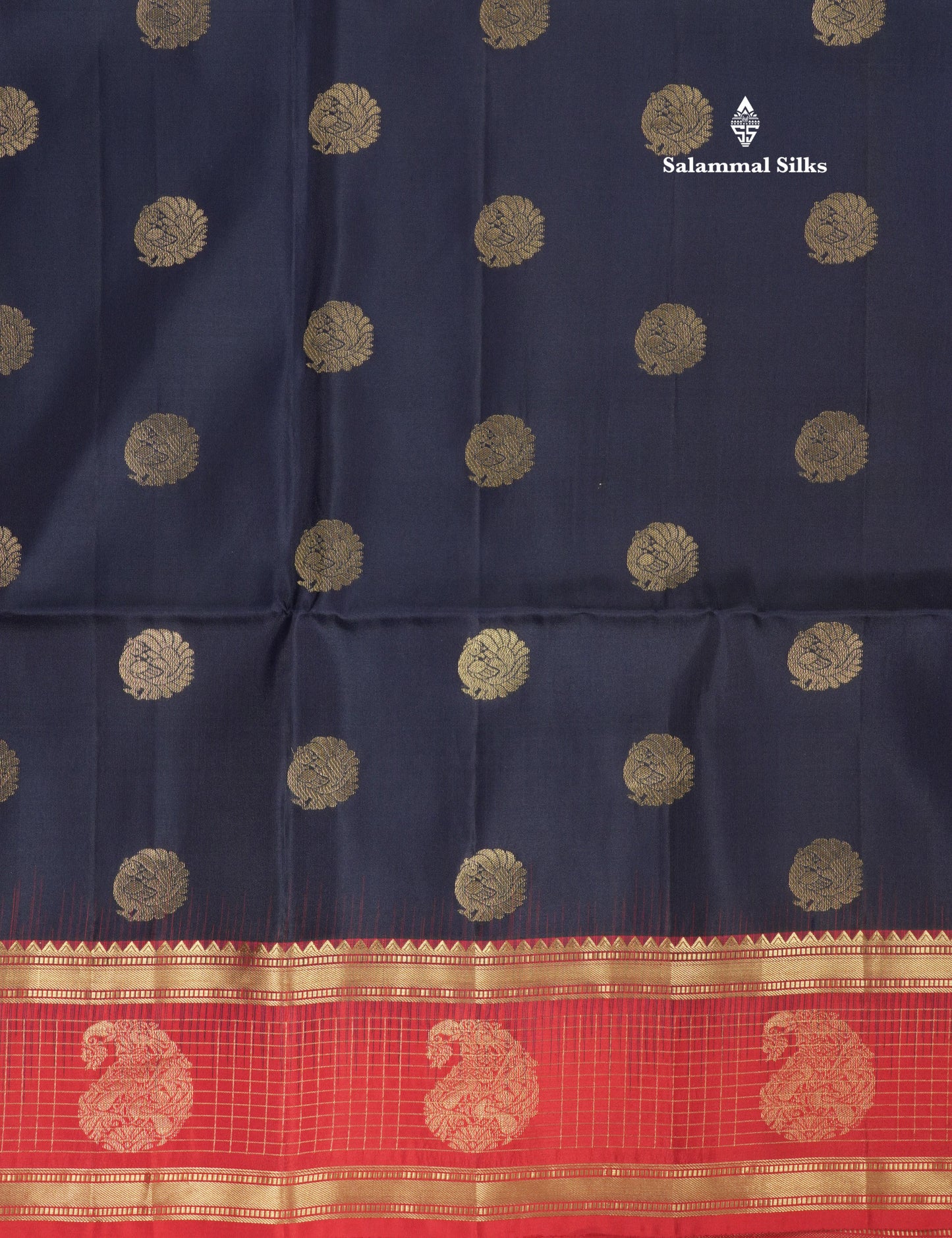 Beautiful Sea Blue Pure Kanjivaram Soft Silk Saree With Contrast Maroon Traditional Border