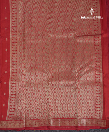 Beautiful Maroon Pure Kanjivaram Silk Saree With Traditional Small Border
