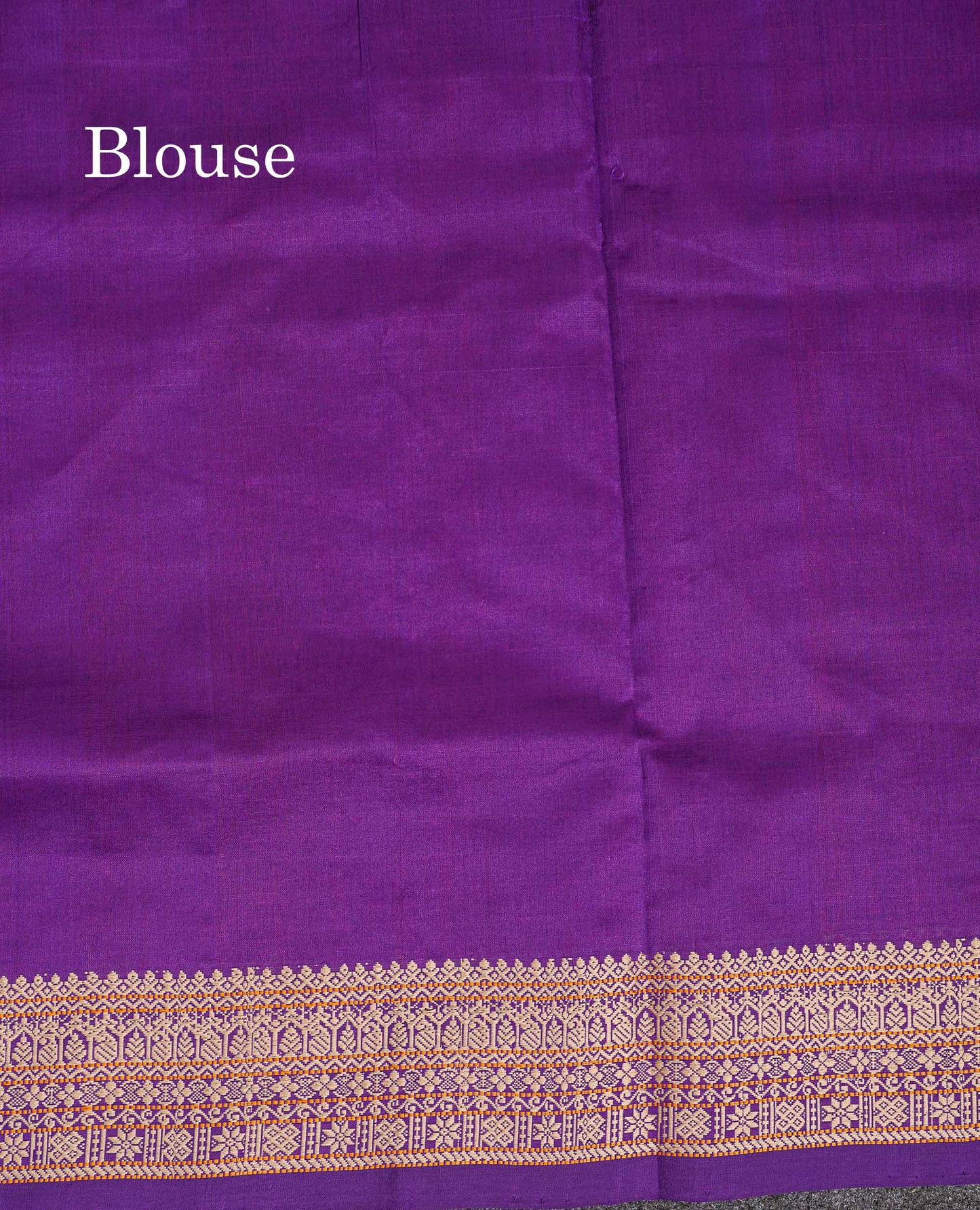Contrast Purple Blouse Of Pink Semi Silk Cotton Saree 
