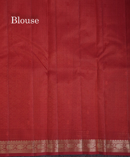 Beautiful Maroon Pure Kanjivaram Silk Saree With Traditional Small Border