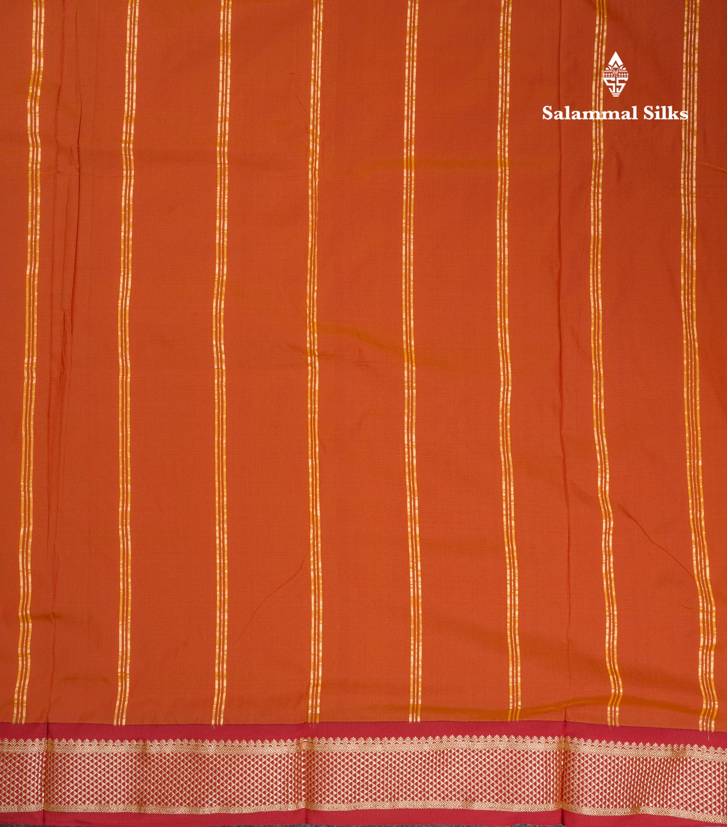 9 Yards Semi Silk Saree Mango Yellow with Contrast Maroon Border