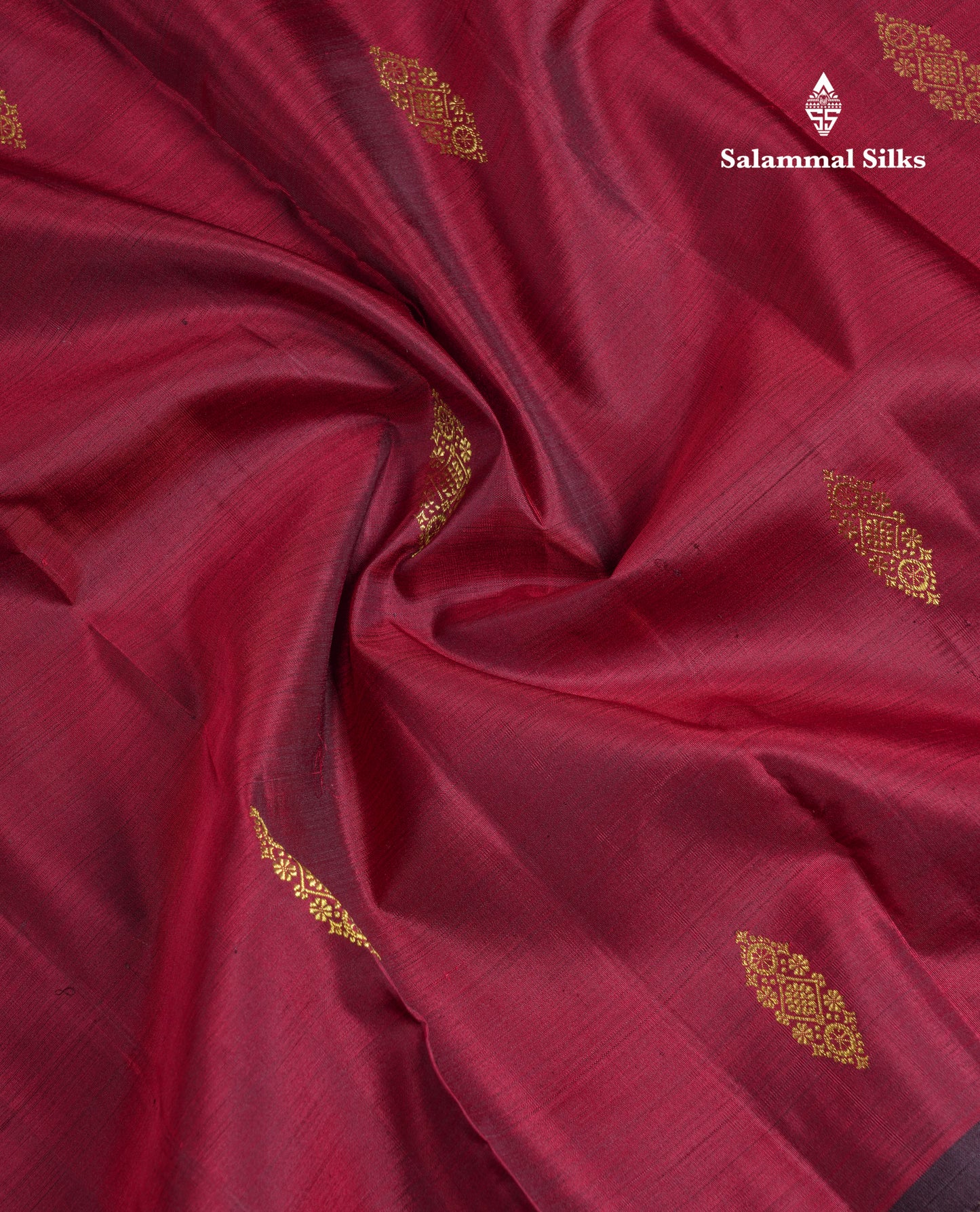Beautiful Dark Maroon Pure Kanjivaram Silk Saree With Contrast Dark Brown Traditional Border