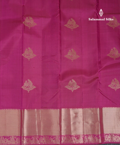 Beautiful Half White Pure Kanjivaram Silk Saree With Traditional Evening Morning Small Pallaku Border