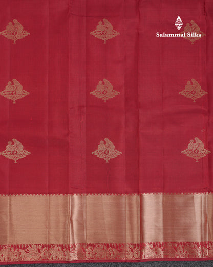 Beautiful Half White Pure Kanjivaram Silk Saree With Traditional Evening Morning Small Pallaku Border