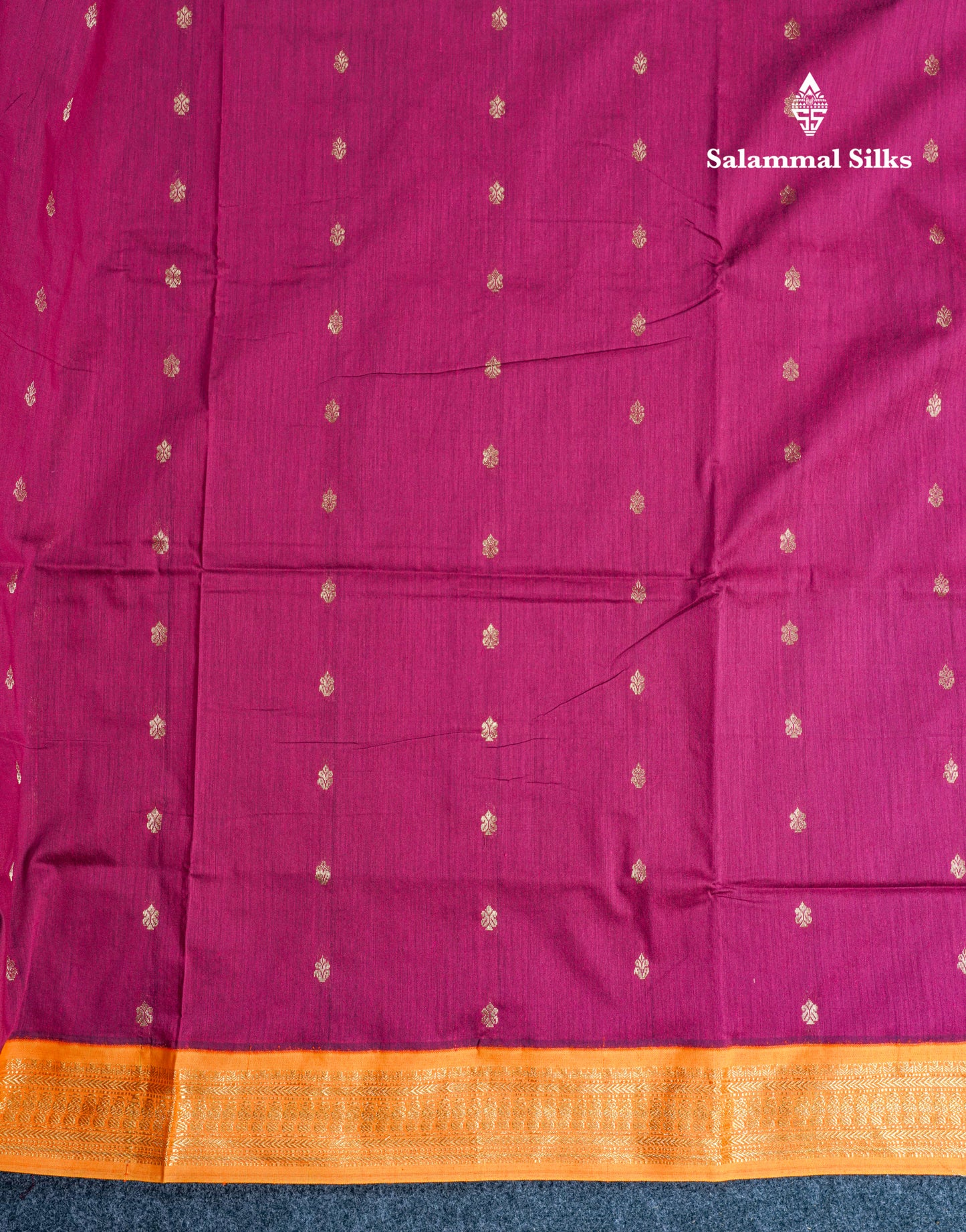 Pink Shade Kalyani Cotton Saree With Contrast Mango Yellow Border