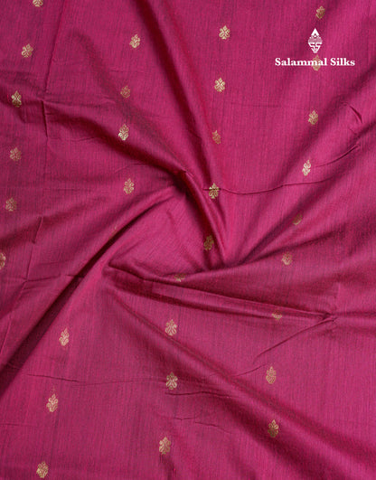 Pink Shade Kalyani Cotton Saree With Contrast Mango Yellow Border