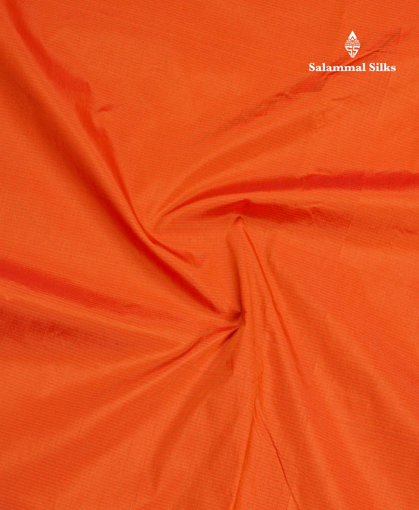 9 Yards Semi Silk Saree Orange Colour with Red Border