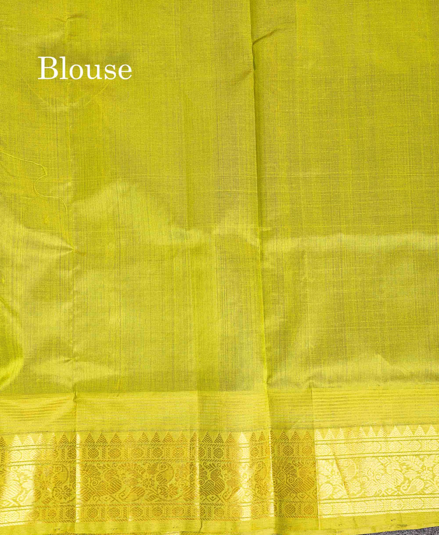 Contrast Parrot Green Blouse Of Dark Purple Pure Silk Cotton Saree 