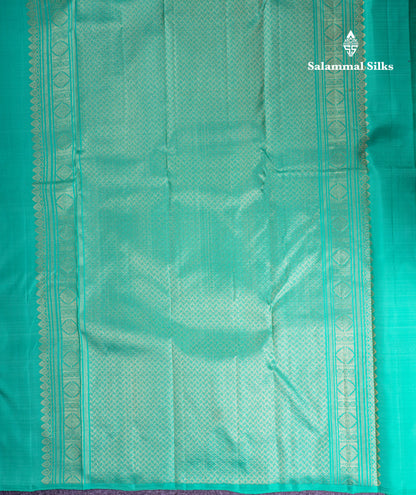 Beautiful Ramar Blue Pure Kanjivaram Silk Saree With Contrast Maroon Blouse