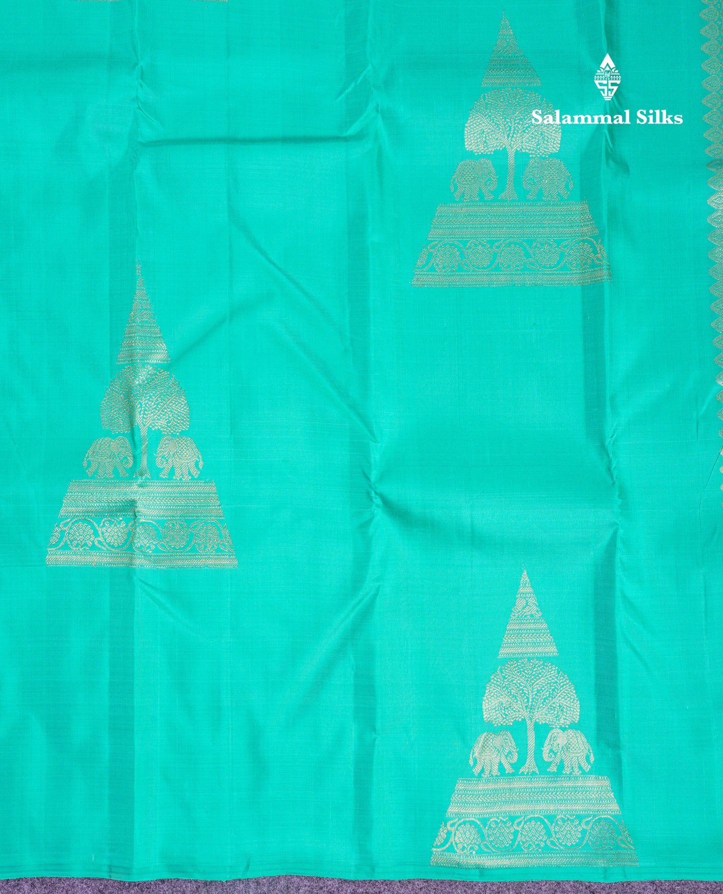 Beautiful Ramar Blue Pure Kanjivaram Silk Saree With Contrast Maroon Blouse