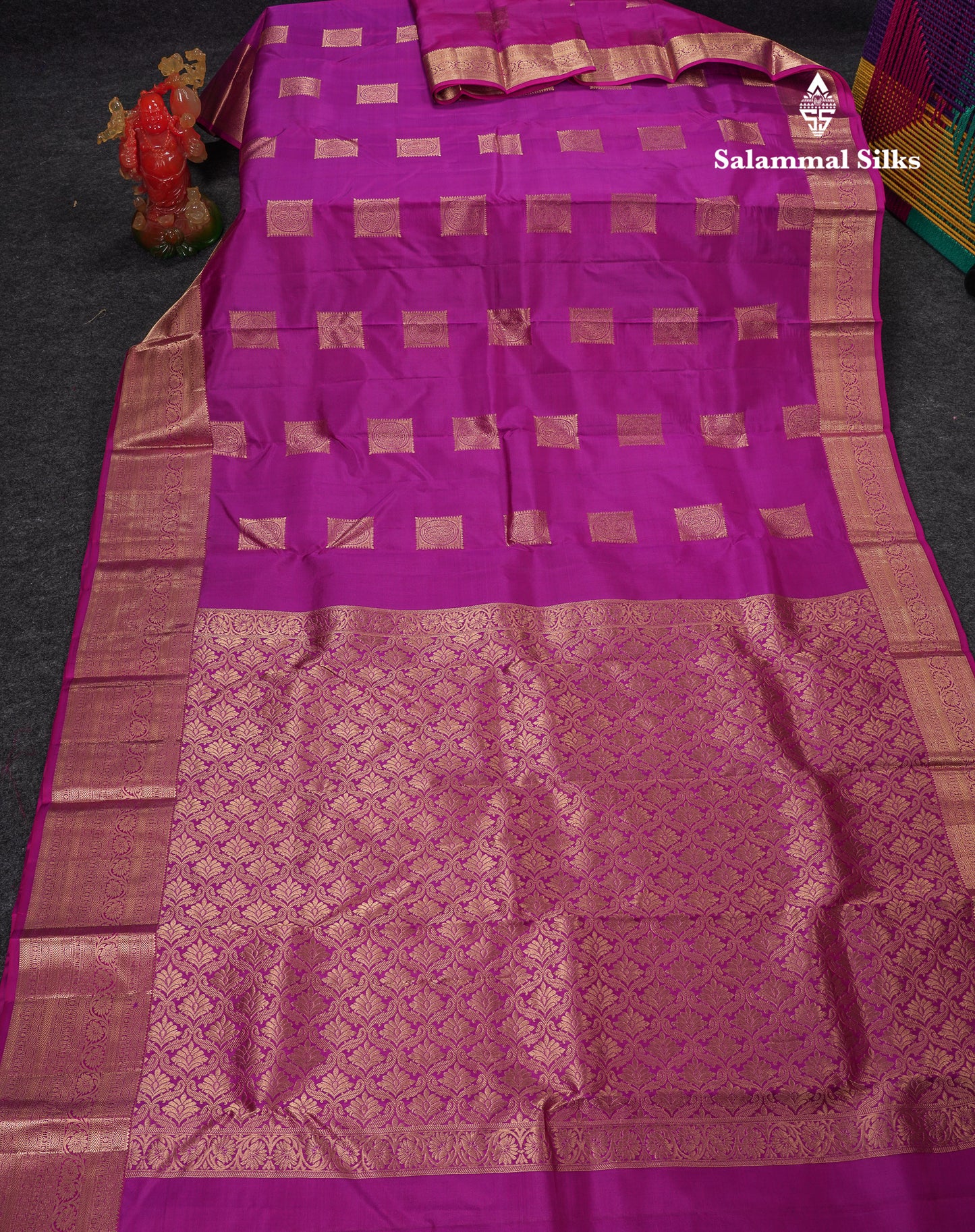 Beautiful Vadamalli Pure Kanjivaram Silk Saree With Traditional Evening Morning Border