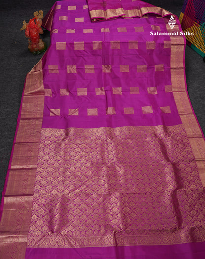Beautiful Vadamalli Pure Kanjivaram Silk Saree With Traditional Evening Morning Border