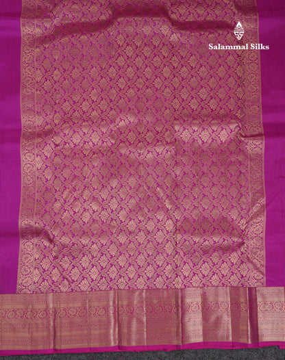 Beautiful Vadamalli Pure Kanjivaram Silk Saree With Traditional Evening Morning Border