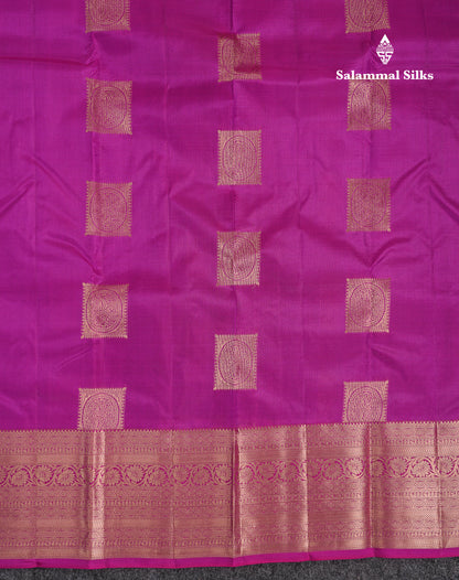 Beautiful Vadamalli Pure Kanjivaram Silk Saree With Traditional Evening Morning Border