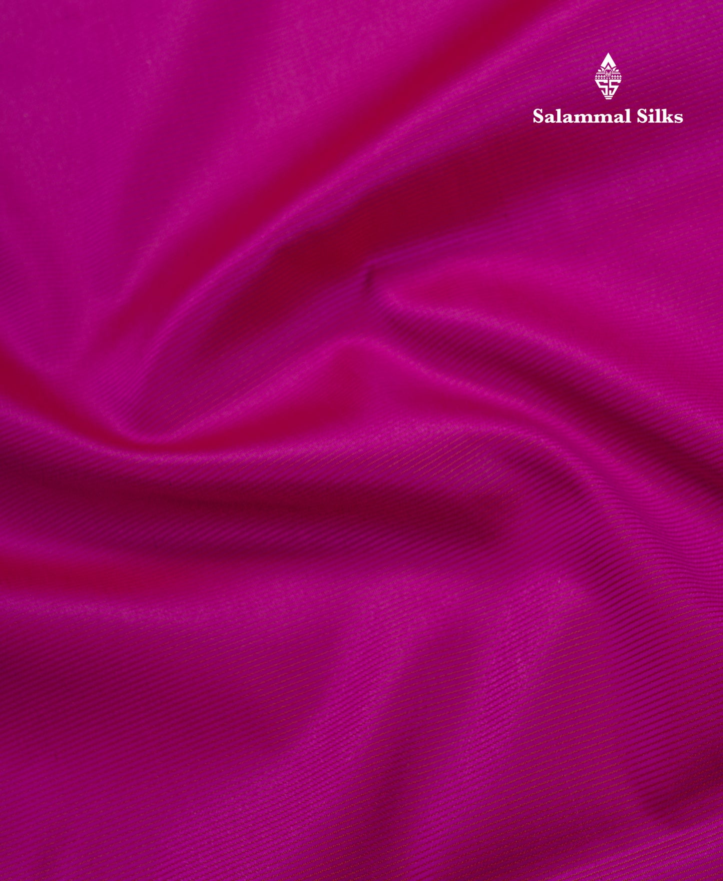 9 Yards Semi Silk Saree Magenta Pink with Contrast Small Green Border