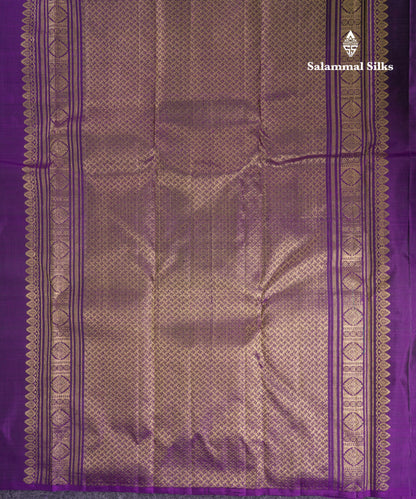Beautiful Ramar Blue Pure Kanjivaram Silk Saree With Contrast Maroon Blouse
