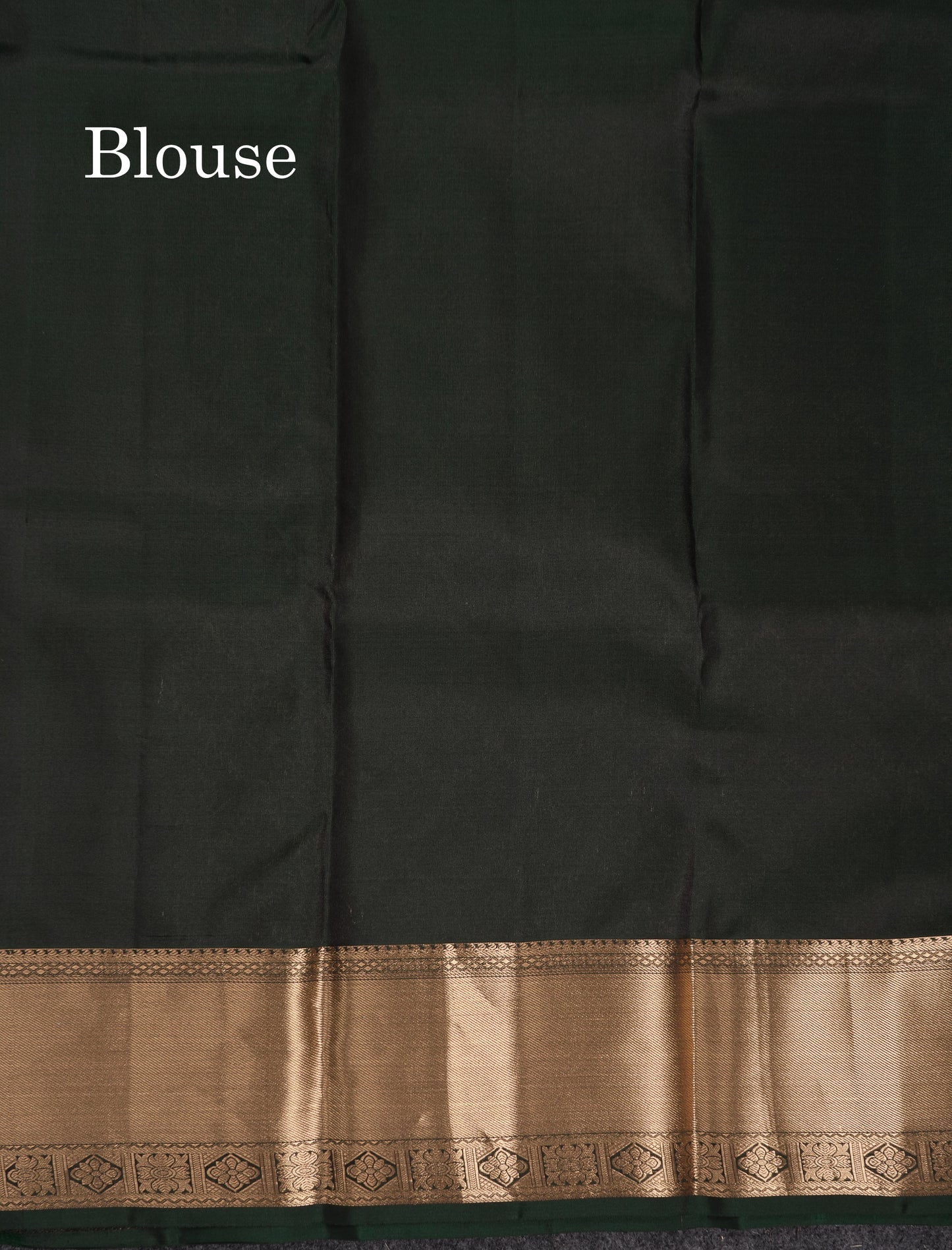 Beautiful Dual Tone Bottle Green Pure Kanjivaram Silk Saree With Traditional Border