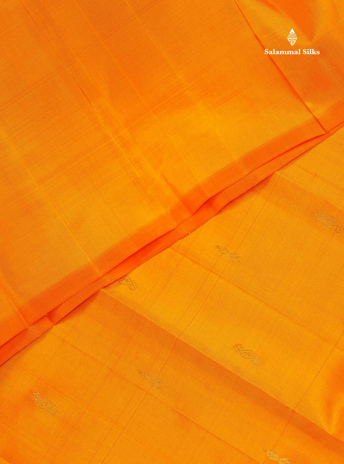One Side Border Pure Silk Saree - Mango Yellow Colour Body Zari Butta With Green Border