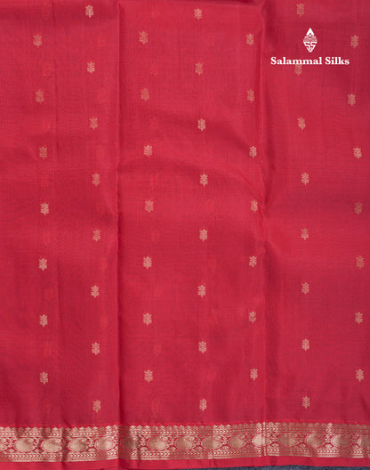 Chilly Red Pure Kanjivaram Silk Saree With Self Small Traditional Border