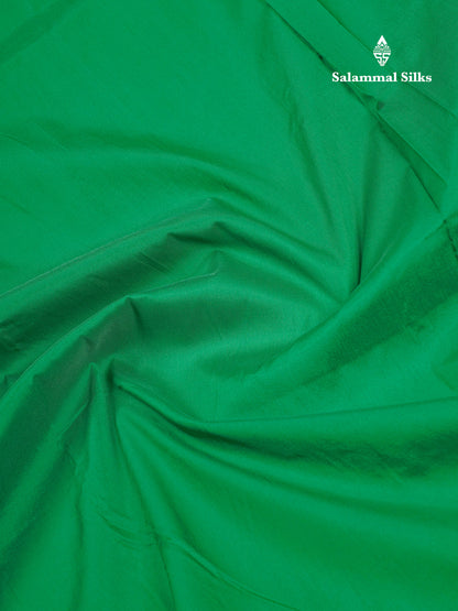 9.5 Yards Semi Silk Saree Bottle Green with Contrast Pink Border