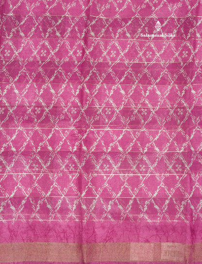 Army Green Printed Cotton Mix Saree With Tissue Border