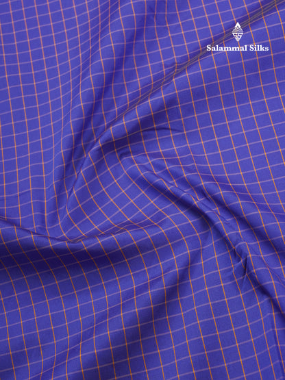 9 Yards Semi Silk Saree Violet with Contrast Pink Border