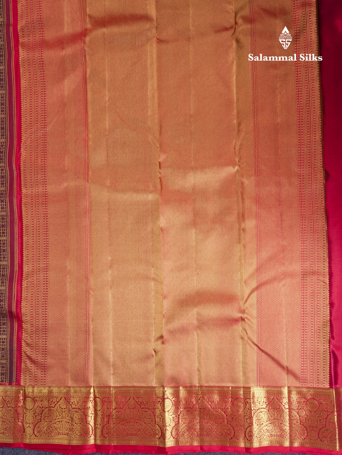 Beautiful Dark Brown Briddal Pure Kanjivaram Silk Saree With Contrast Reddish Maroon Traditional Border
