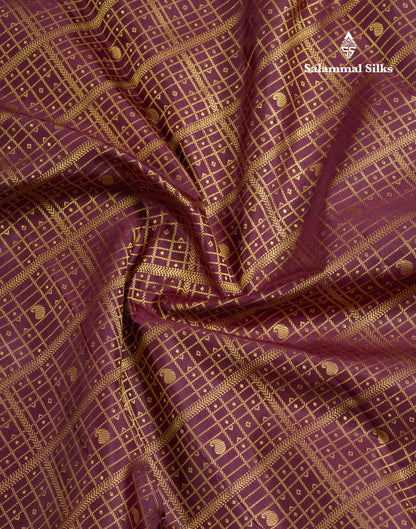 Beautiful Dark Brown Briddal Pure Kanjivaram Silk Saree With Contrast Reddish Maroon Traditional Border