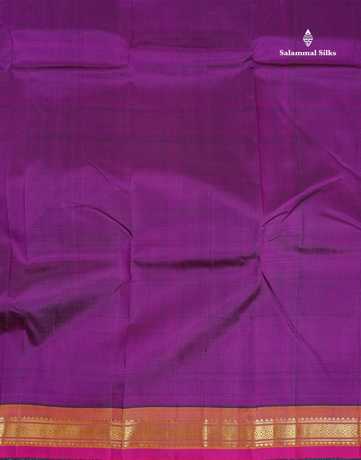 One Side Border Pure Silk Saree - Wine Purple  Colour Plain Body With Small Border