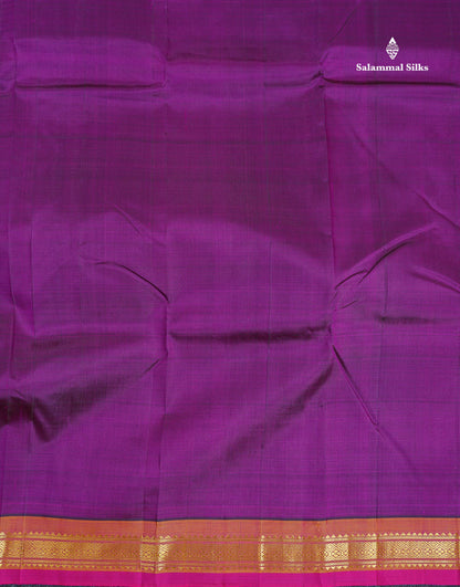 One Side Border Pure Silk Saree - Wine Purple  Colour Plain Body With Small Border