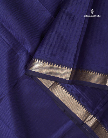 Semi Silk Cotton Saree - Coffee Brown Colour Body With Small Traditional Border