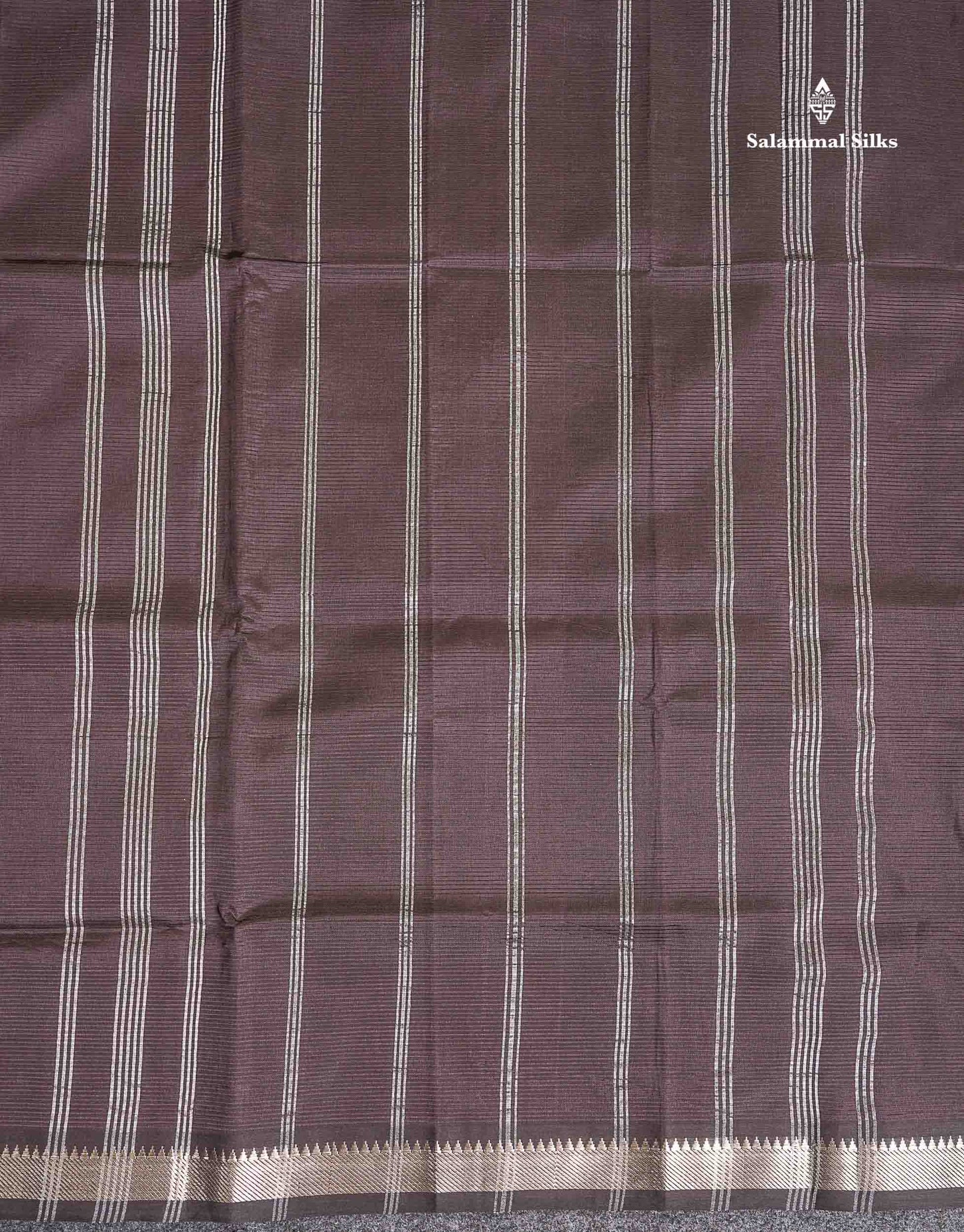 Pallu Of Coffee Brown Semi Silk Cotton Saree