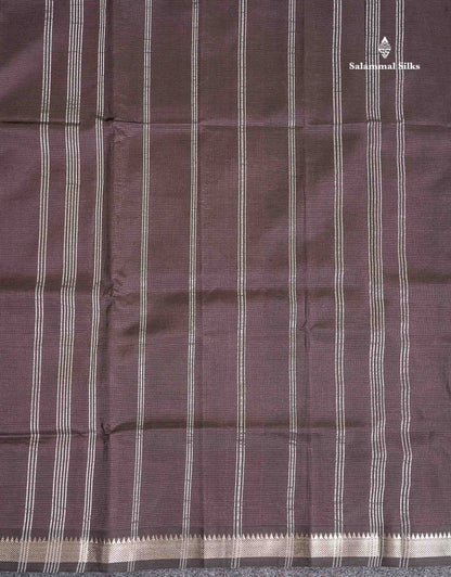 Pallu Of Coffee Brown Semi Silk Cotton Saree