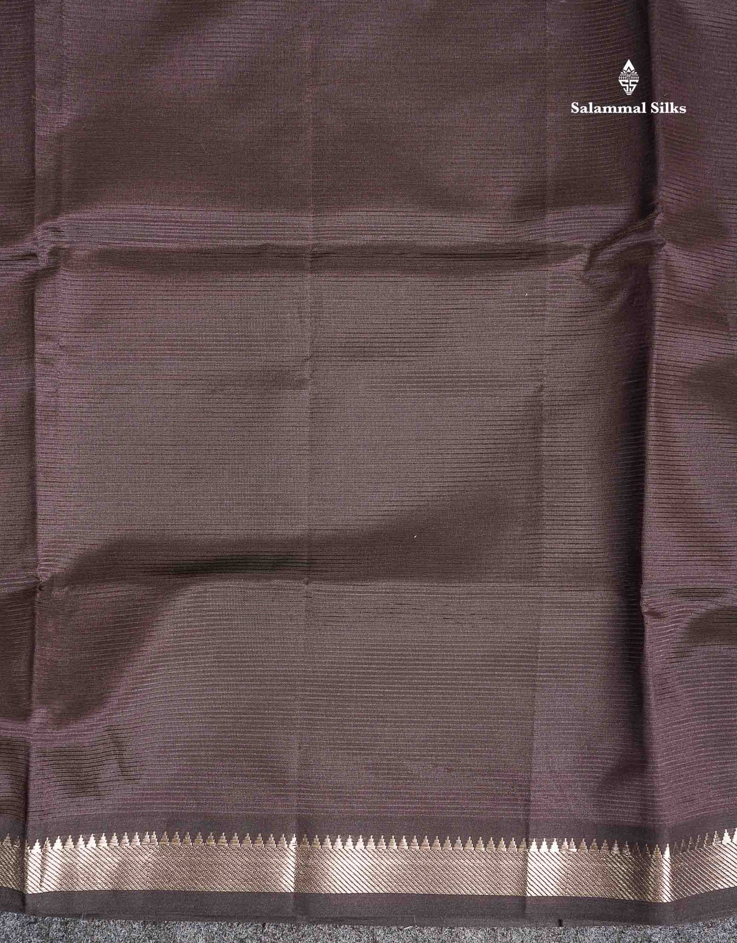 Traditional Border Of Coffee Brown Semi Silk Cotton Saree 
