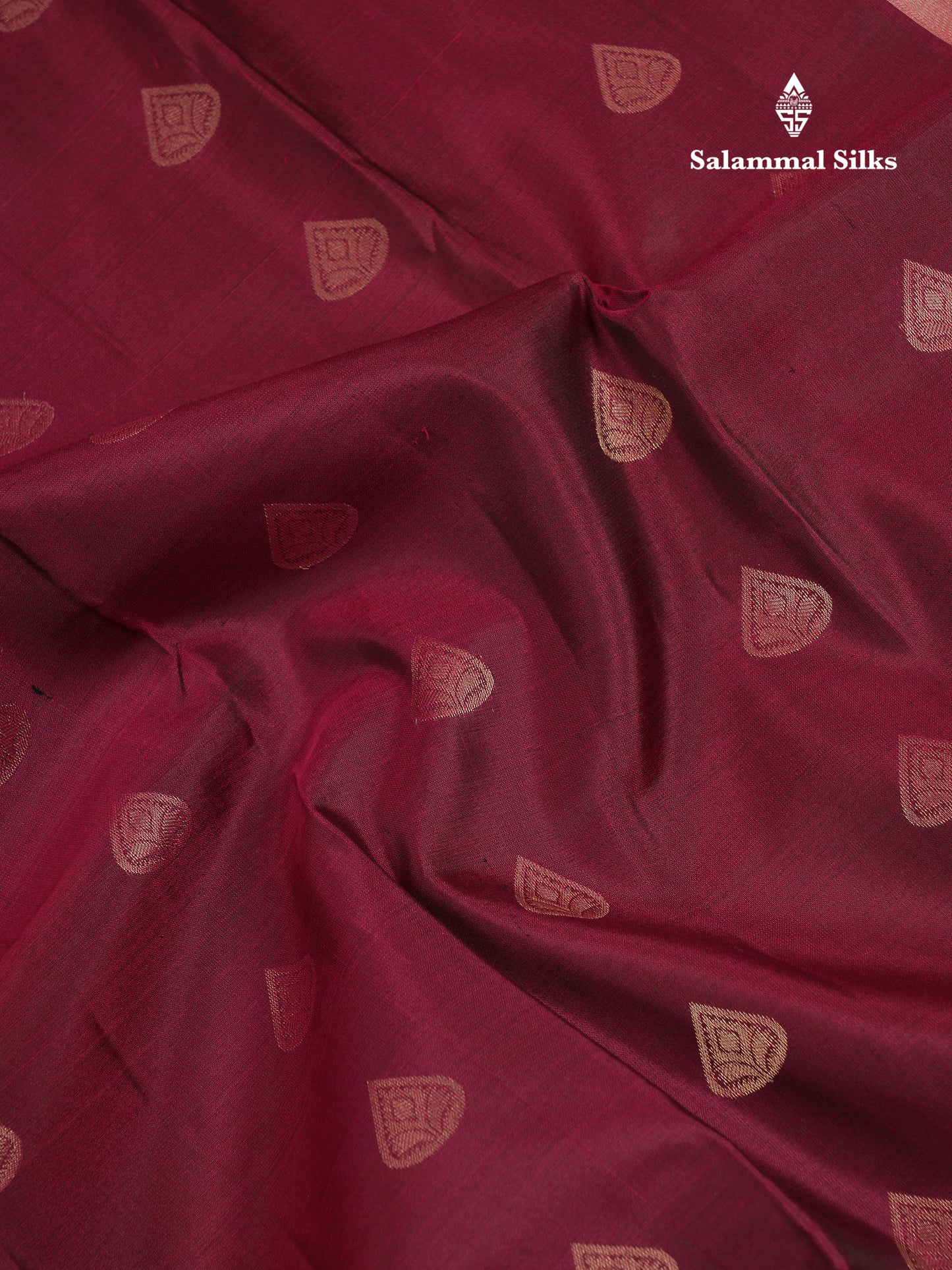 Beautiful Dual Tone Magenta Pure Kanjivaram Silk Saree With Contrast Sandal Traditional Border