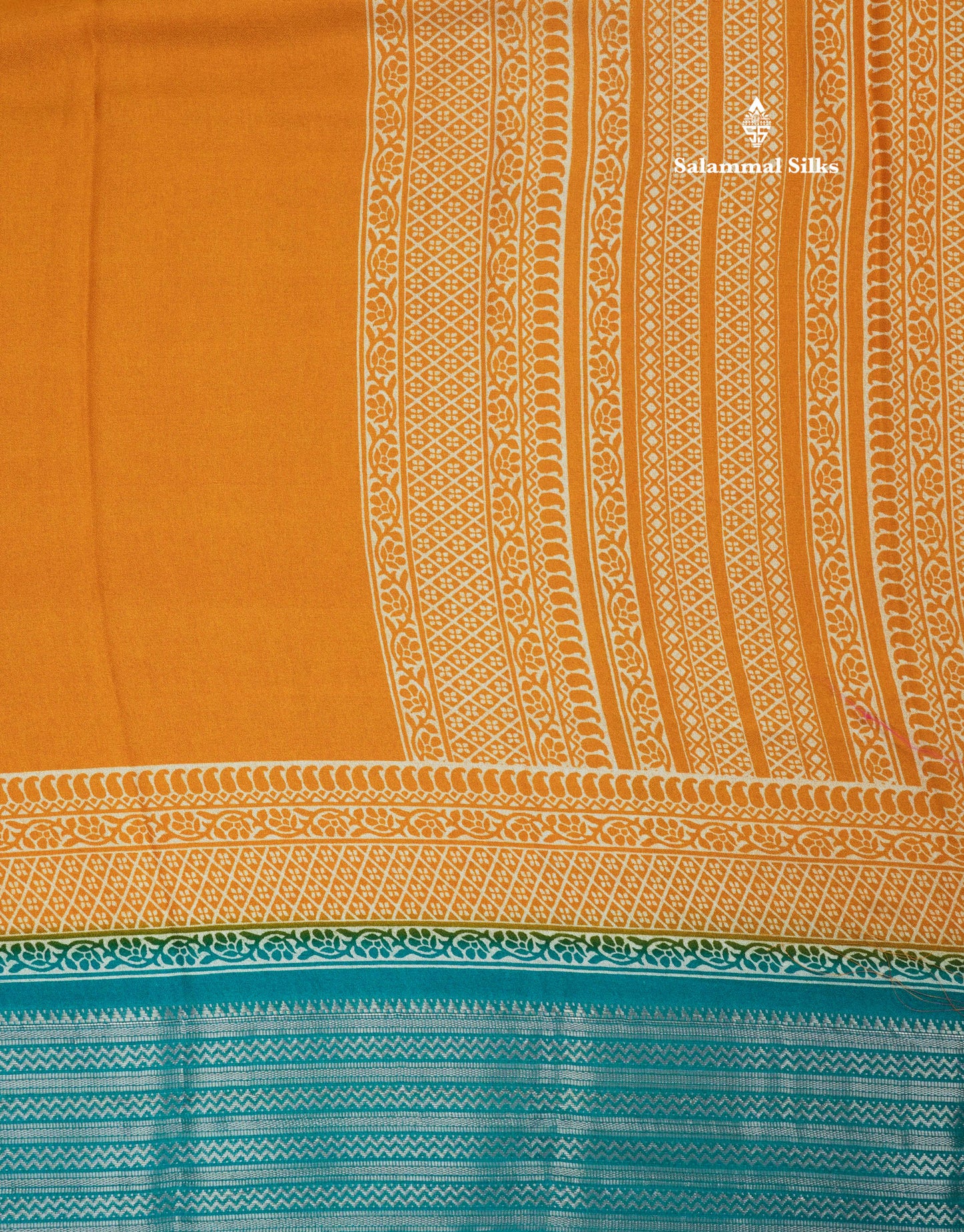 Bottle Green Plain Semi Georgette Saree With Mustard Yellow Traditinal Border