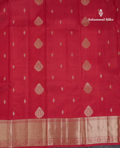 Beautiful Dual Tone Bottle Green Pure Kanjivaram Silk Saree With Traditional Border