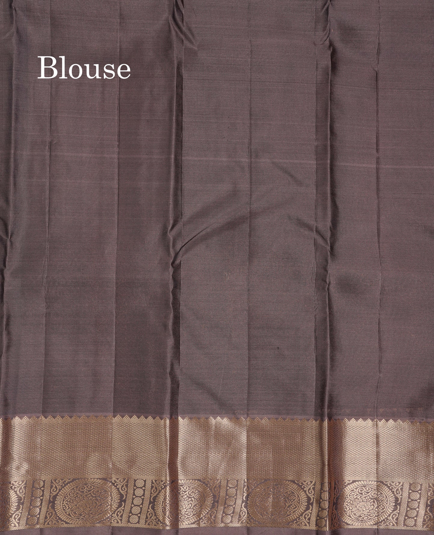 Beautiful Elephant Grey Pure Kanjivaram Silk Saree With Traditional Border